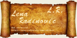 Lena Radinović vizit kartica